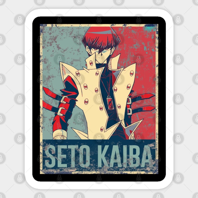 Kaiba in Hope and Distressed Style Anime Art Sticker by DeathAnarchy